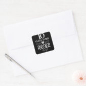 10 jaar voor altijd 10-jarig huwelijksjubileum vierkante sticker (Envelop)