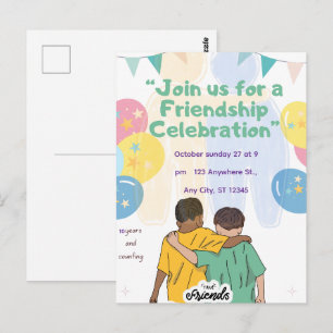 10 Jaar Vriendschapsviering Beste Vrienden Briefkaart
