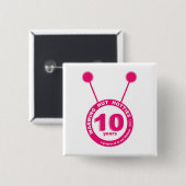 10 jaar - Warming Hut Hotties Button (Voorkant /achterkant)