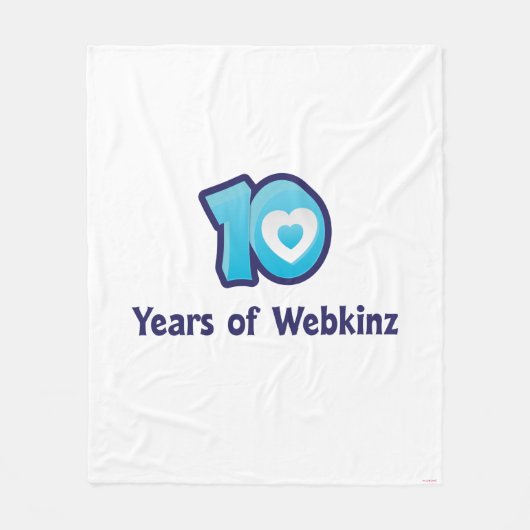 10 jaar Webkinz-Logo Fleece Deken (Voorkant)