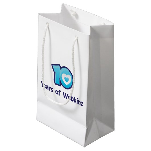 10 Jaar Webkinz Logo Klein Cadeauzakje (Voorkant Gekanteld)