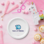 10 jaar Webkinz-Logo Papieren Bordje (Feest)