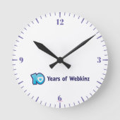 10 jaar Webkinz Logo Ronde Klok (Voorkant)