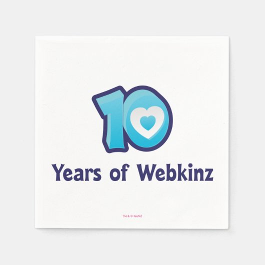 10 jaar Webkinz Logo Servetten (Voorkant)