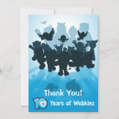 10 jaar Webkinz Silhouette Bedankkaart (Voorkant)