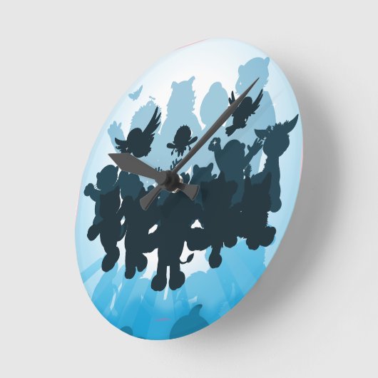 10 jaar Webkinz Silhouette Ronde Klok (Hoek)