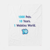 10 jaar Webkinz Stats Fleece Deken (Voorkant)