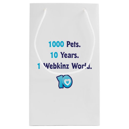 10 jaar Webkinz Stats Klein Cadeauzakje (Achterkant)