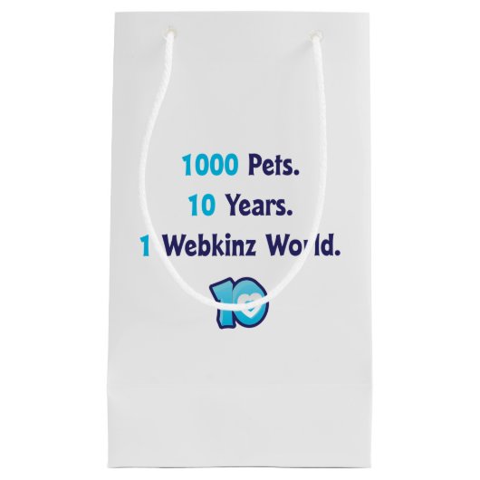 10 jaar Webkinz Stats Klein Cadeauzakje (Voorkant)