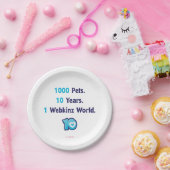 10 jaar Webkinz Stats Papieren Bordje (Feest)