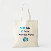 10 jaar Webkinz Stats Tote Bag (Voorkant)