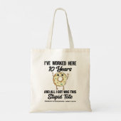 10 Jaar Wereldjubileum Gepersonaliseerd met Naam Tote Bag (Achterkant)