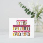 10 jaar werk Jubileum Cartoon Briefkaart (Staand voorkant)