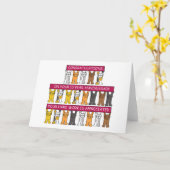 10 jaar werk Jubileum Cartoon Kaart (Gele Bloem)