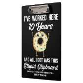 10 Jaar Werken 10 Jaar Dienstverband Klembord (Links)