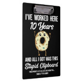 10 Jaar Werken 10 Jaar Dienstverband Klembord (Rechts)