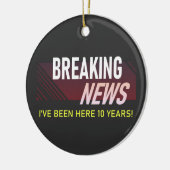 10 Jaar Werken Jubileum 10e Werknemer Cadeau Keramisch Ornament (Links)