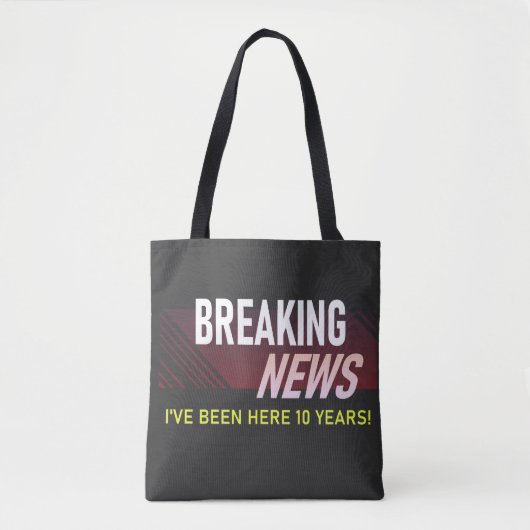 10 Jaar Werken Jubileum 10e Werknemer Cadeau Tote Bag (Voorkant)