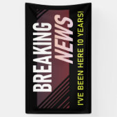10 Jaar Werken Jubileum 10e Werknemer Feest Spandoek (Verticaal)