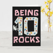 10 jaar zijn Klimmen Meisje Kaart (Gele Bloem)