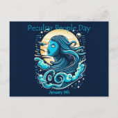 10 jan - eigenaardige Dag van de Mensen Briefkaart (Voorkant)