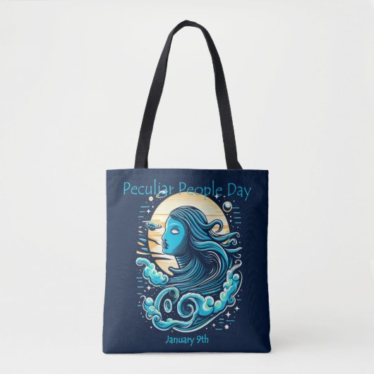 10 jan - eigenaardige Dag van de Mensen Tote Bag (Voorkant)