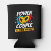 10-jarig Huwelijk Echteparen 10 Jaar Sterk Blikjeskoeler (Achterkant)