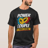 10-jarig Huwelijk Koppels 10 Jaar Sterk T-shirt (Voorkant)
