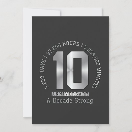 10-jarig jubileum - Een decennium sterk Kaart (Voorkant)