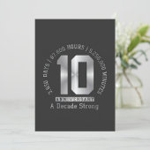 10-jarig jubileum - Een decennium sterk Kaart (Staand voorkant)