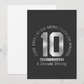 10-jarig jubileum - Een decennium sterk Kaart (Voorkant / Achterkant)