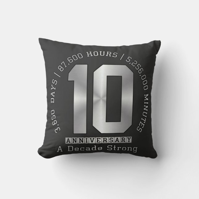 10-jarig jubileum - Een decennium sterk  Kussen (Voorkant)