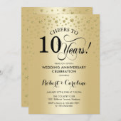 10-jarig jubileum - Goud Zwart Kaart (Voorkant / Achterkant)