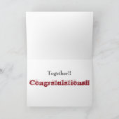 10-jarig jubileum, grote, rode en witte tekst. kaart (Binnen)