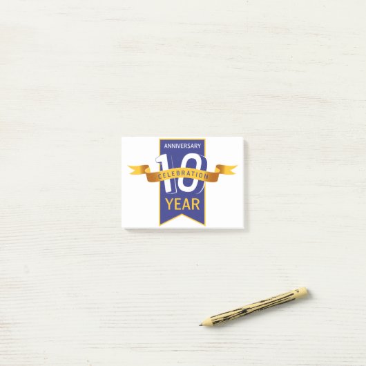 10-jarig jubileum post-it® notes (Op bureau)