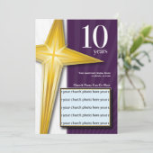 10-jarig Jubileum van de Kerk Kaart (Staand voorkant)