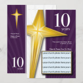 10-jarig Jubileum van de Kerk Kaart (Voorkant / Achterkant)