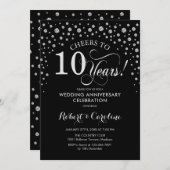 10-jarig jubileum - Zwart Zilver Kaart (Voorkant / Achterkant)