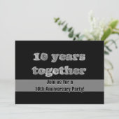 10-jarig jubileumfeest | 10 jaar samen kaart (Staand voorkant)