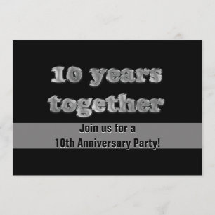 10-jarig jubileumfeest 10 jaar samen kaart