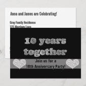 10-jarig jubileumfeest | 10 jaar samen kaart (Voorkant / Achterkant)