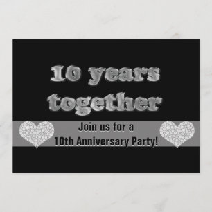 10-jarig jubileumfeest   10 jaar samen kaart