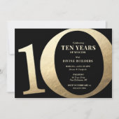 10-jarig jubileumfeest kaart (Voorkant)