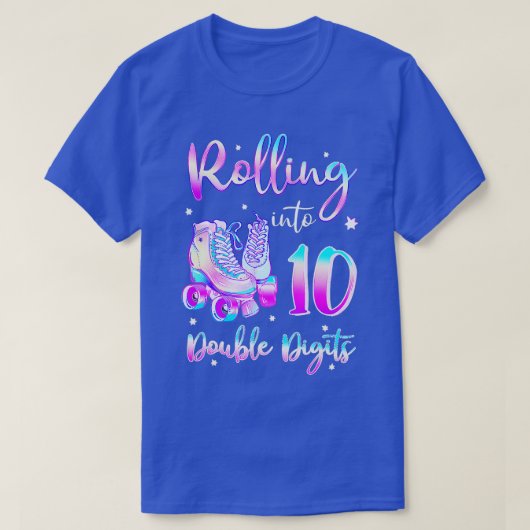 10-jarig meisje dat op 10e dubbeltje ronddraait t-shirt (Design voorkant)