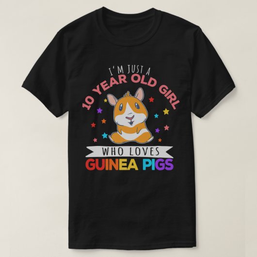 10-jarig meisje dat van Guinee Pigs Lover Wheek ho T-shirt (Design voorkant)