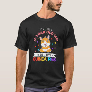 10-jarig meisje dat van Guinee Pigs Wheek houdt T-shirt