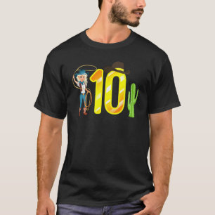 10-jarige 10e verjaardag voor meisjes Funny Cowgir T-shirt