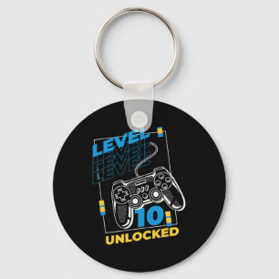 10-jarige gamer gamt zijn 10e verjaardag - Niveau  Sleutelhanger