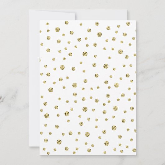 10-jarige huwelijksverjaardag - Wit & Goud Kaart (Achterkant)