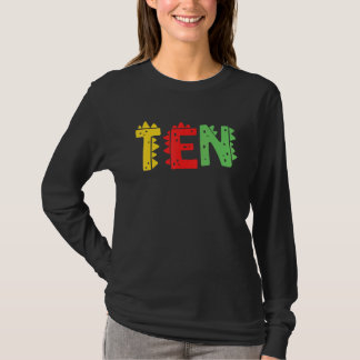 10-jarige jongen Dinosaur Rex 10th Birthday Kinder T-shirt